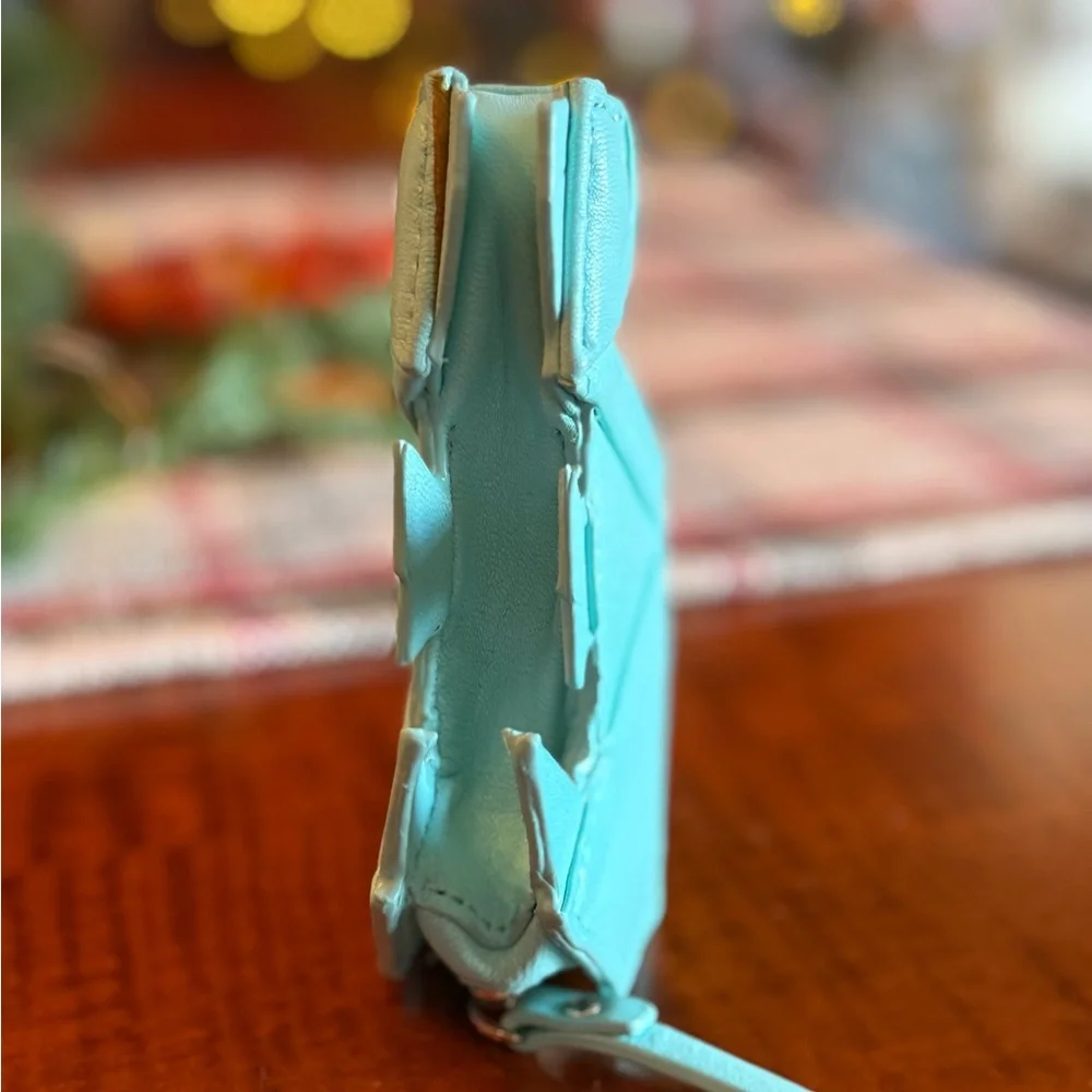 Kate Spade ♠️ Aqua blue Origami Seahorse Small coin pouch - breath of fresh air. - Picture 4 of 9